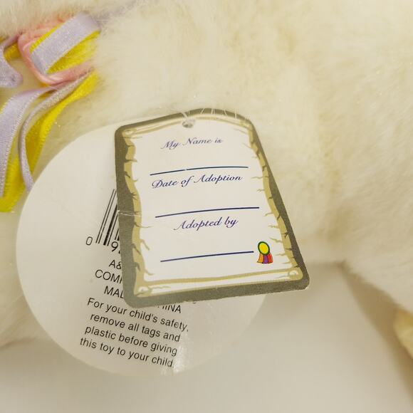 Aurora Shimmer Unicorn Cream Plush Stuffed Animal Toy Glitter Fur NO Sound - Picture 8 of 11